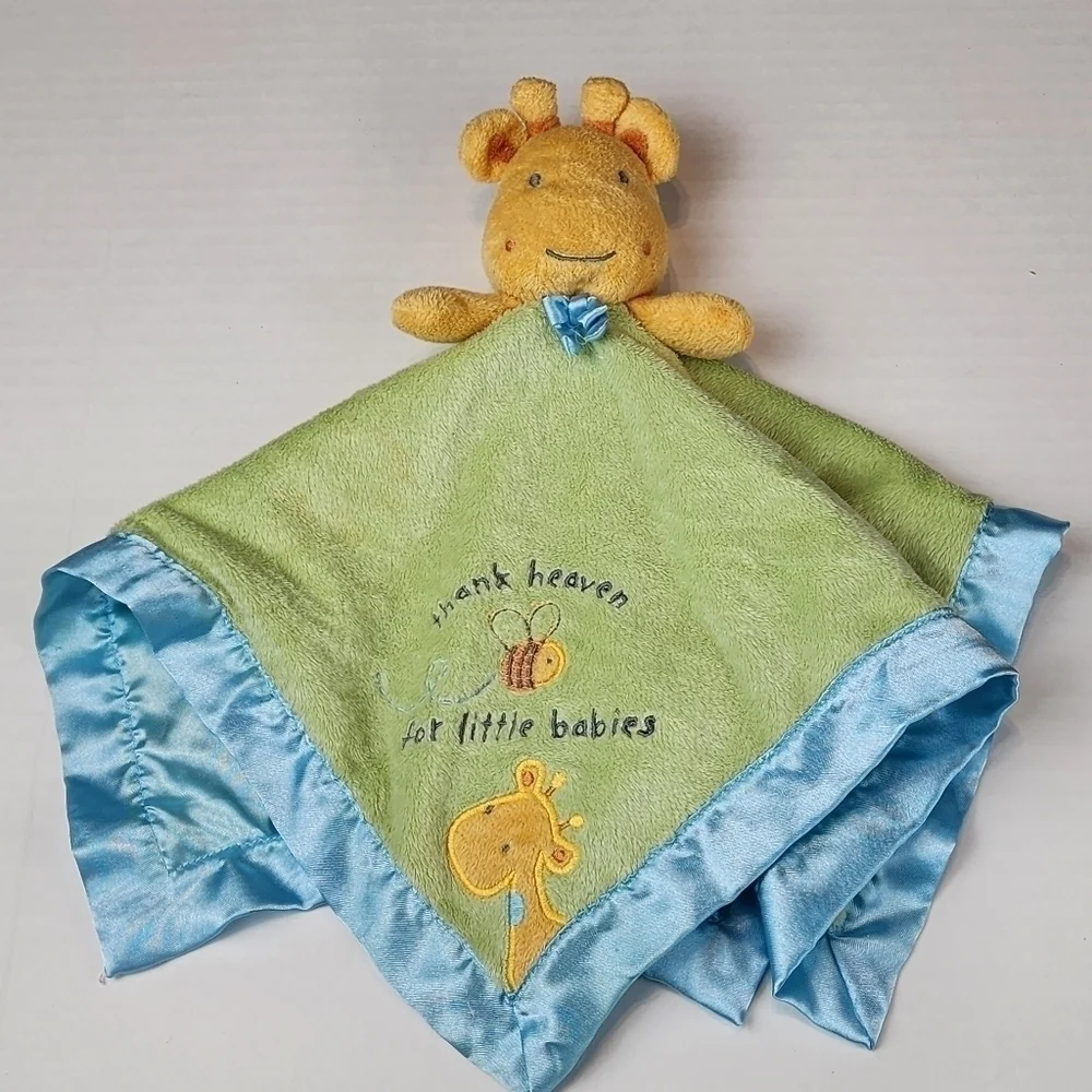 Carter's Giraffe Rattle lovey Thank Heaven for little babies